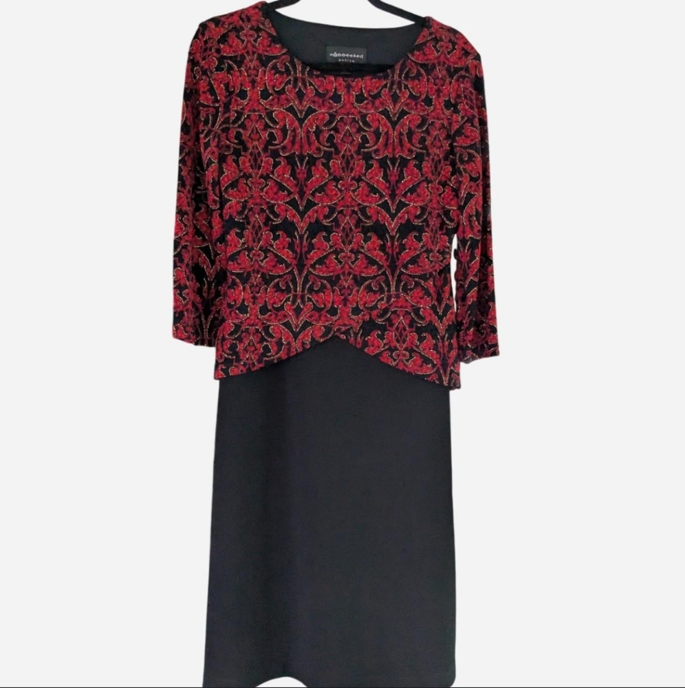 Black & Red Shift Dress